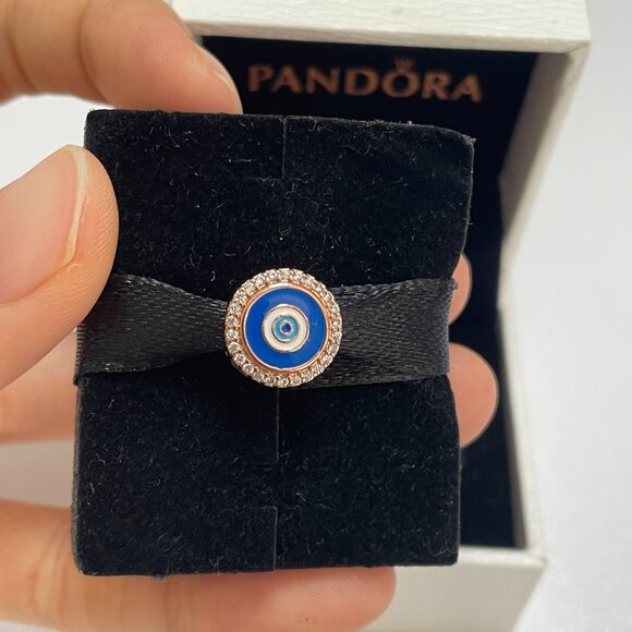 Pandora Evil Eye Double Sided Charm EG792016CZ Canada Exel. ye of Proteetion - Picture 1 of 3